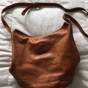 Unisa leather bucket purse, inside zipper pocket